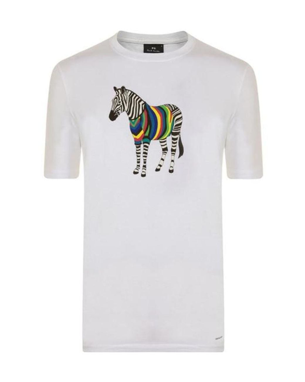 Paul Smith White Crew Neck Short Sleeve T-Shirt for men