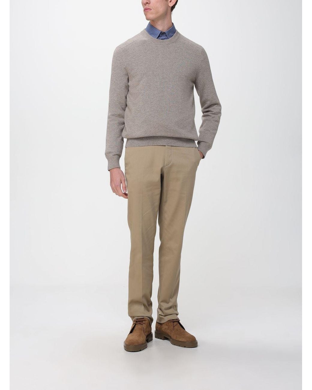 Brioni Natural Cashmere Jumper for men
