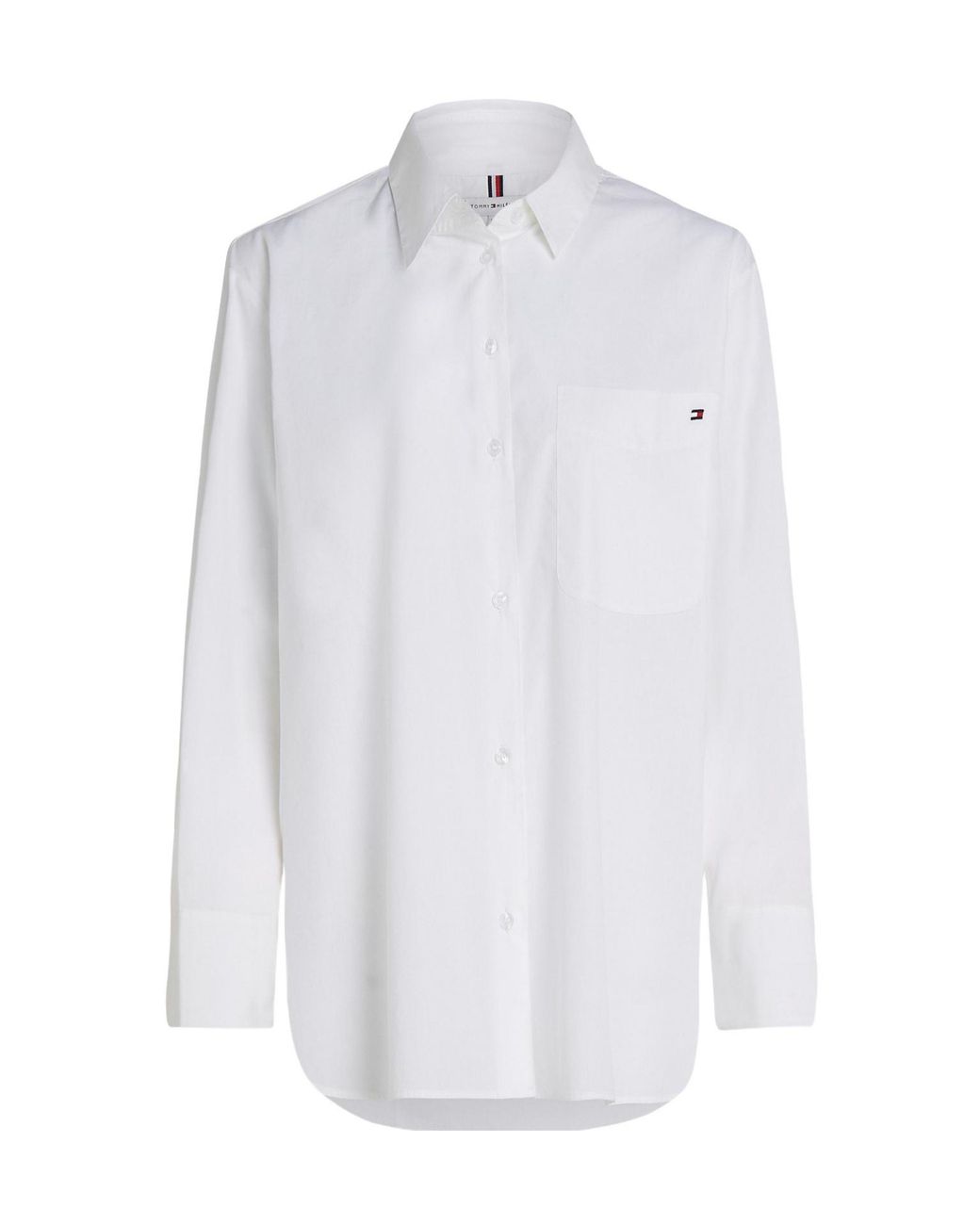 Tommy Hilfiger White Pointcollar Longsleeve Shirt