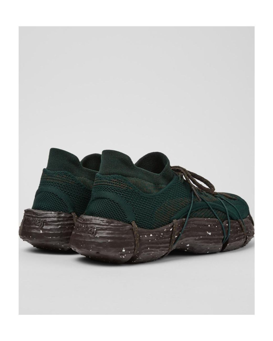 Camper Black Roku Knitted Lace-Up Sneakers