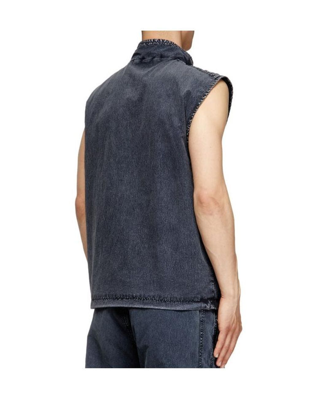 DIESEL Blue J-Erb Denim Vest for men