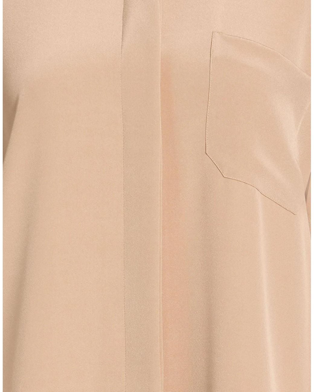 Max Mara Natural Satin Stand-Collar Shirt