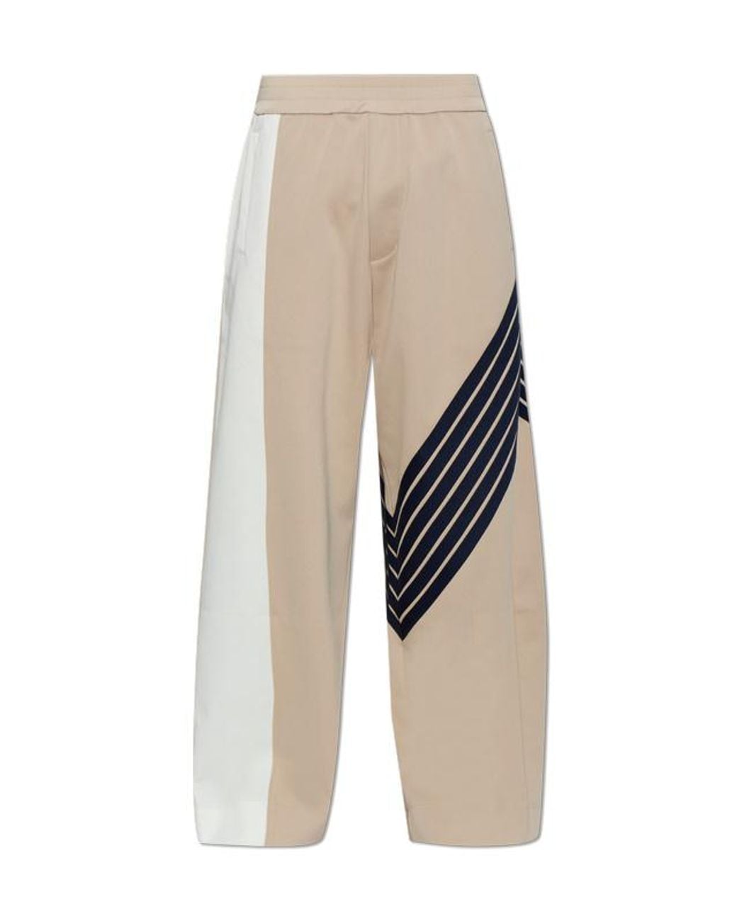 DSquared² White Striped-Detail Casual Trousers for men