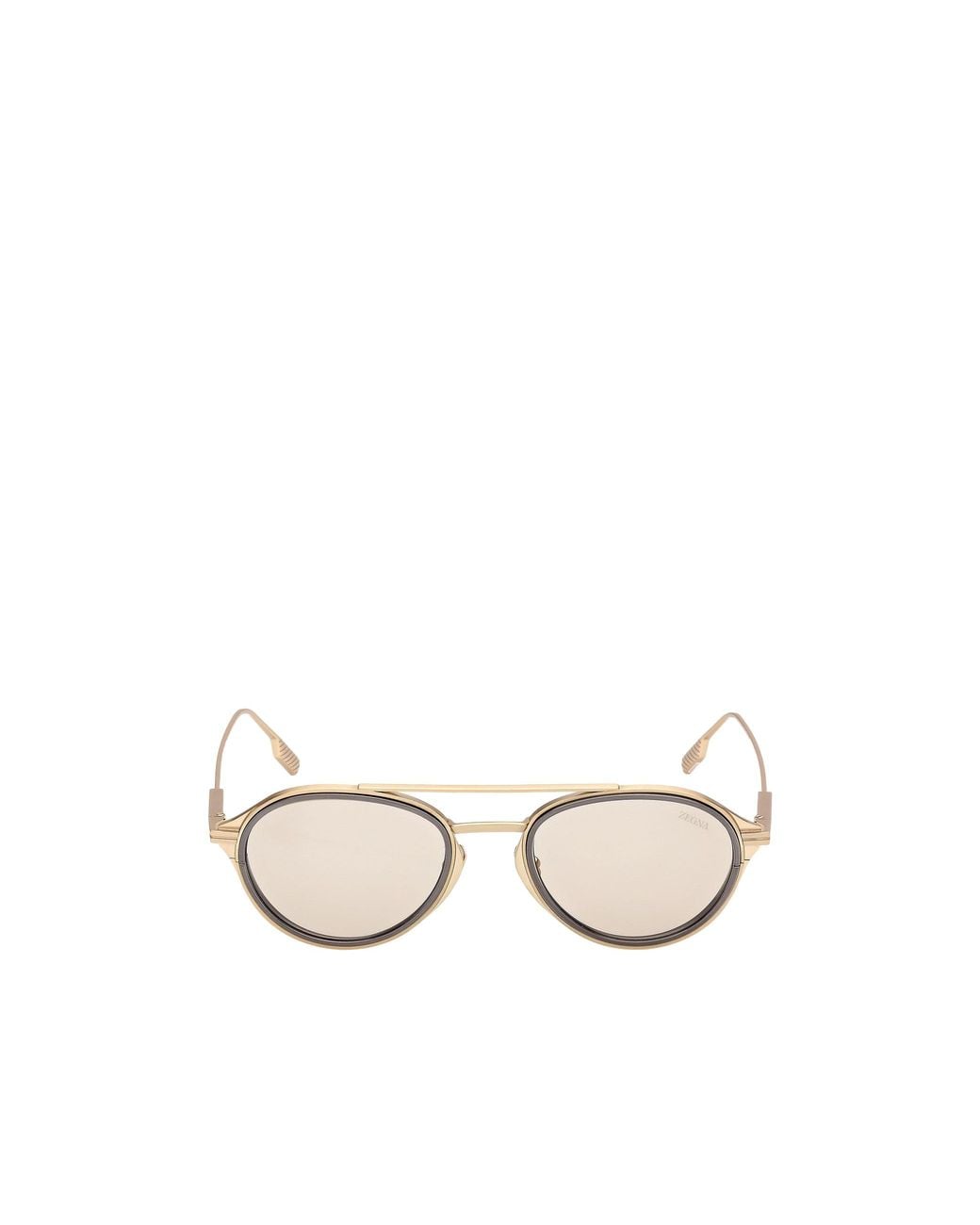 Zegna White Geometric Sunglasses for men