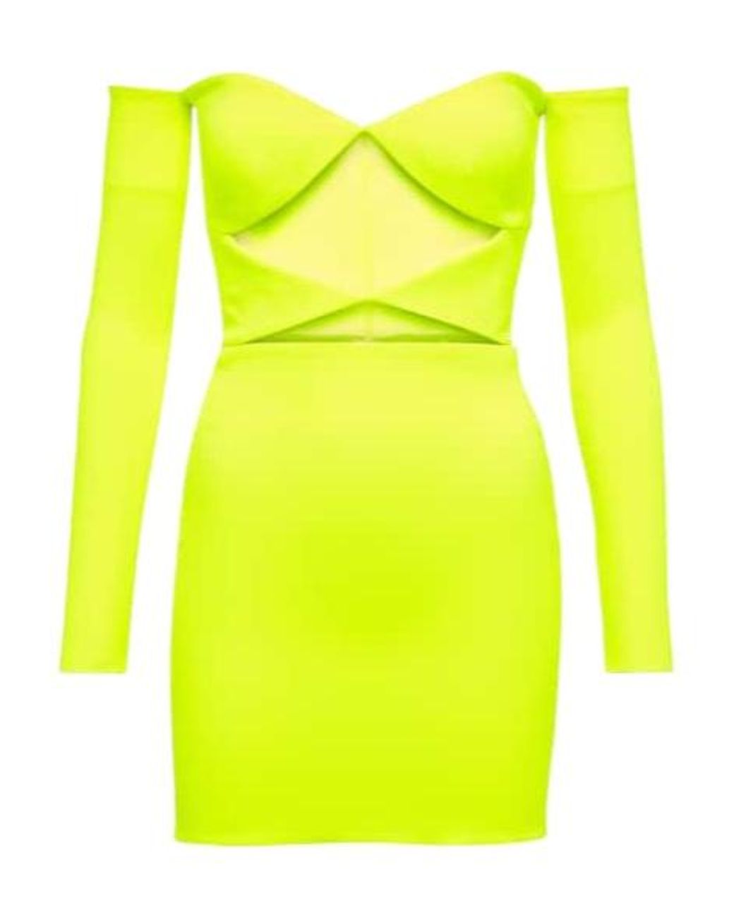 Alex Perry Yellow Hadley Lace Mini Dress