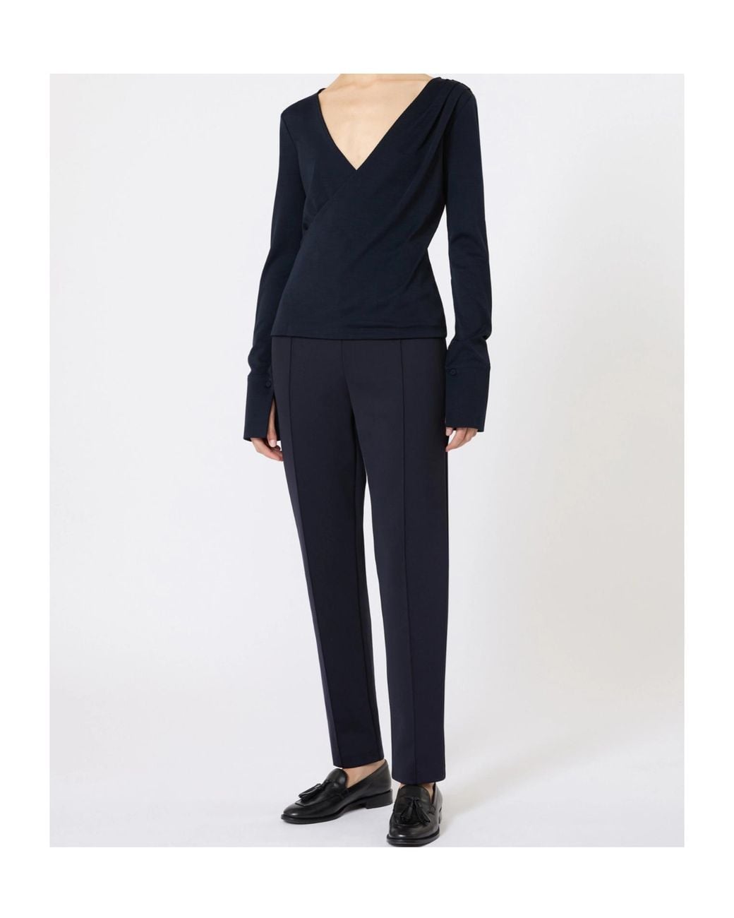 Max Mara Blue Slim Fit Trousers
