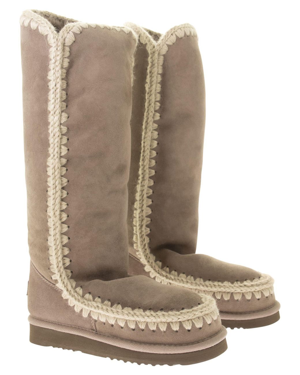 Mou White Hand-Crocheted Eskimo Boots