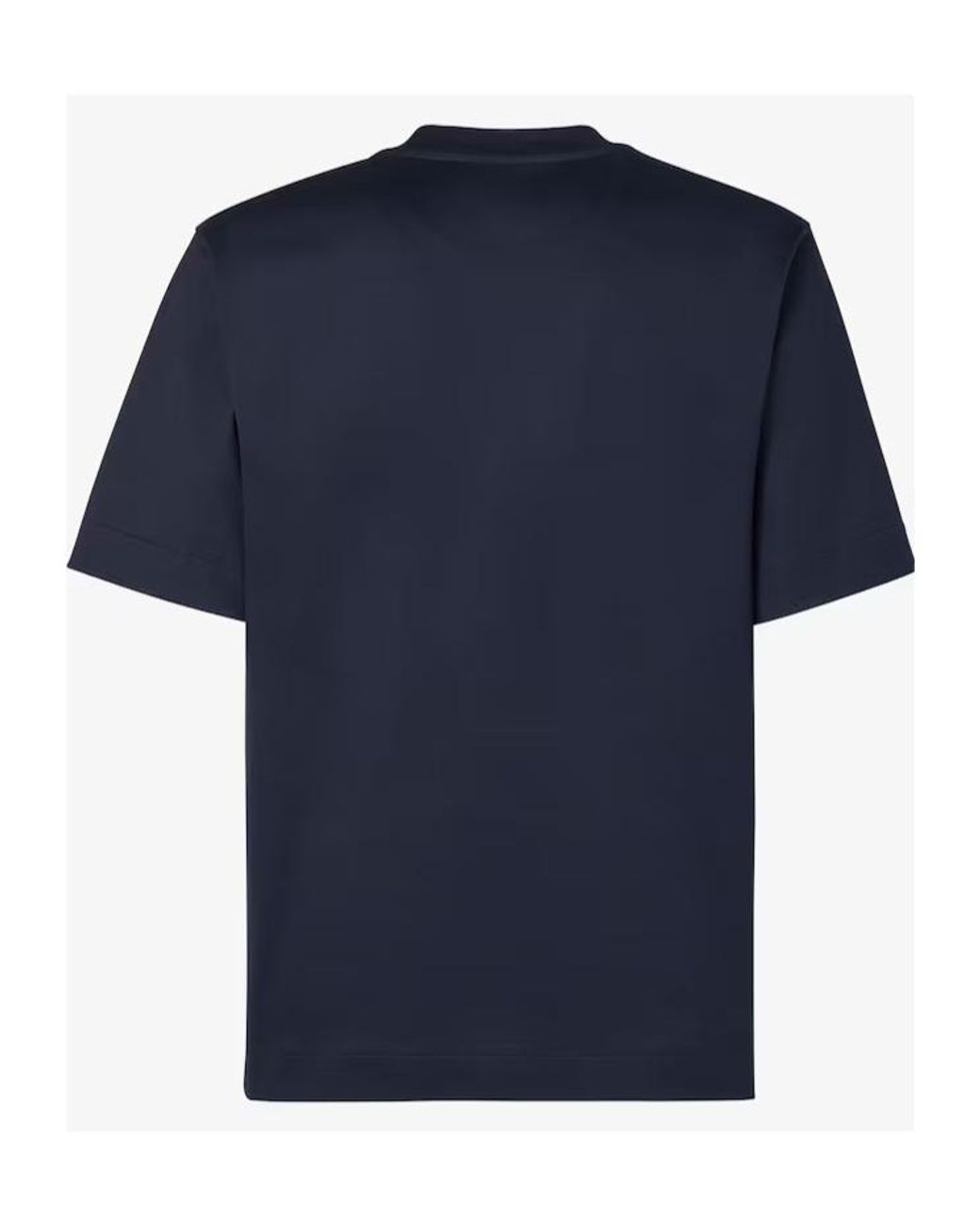 Fendi Blue Flowers Logo Embroidered Crewneck T-Shirt for men