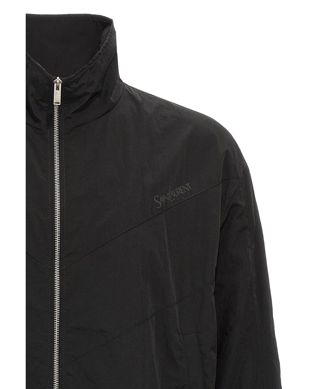 Saint Laurent Black Teddy Waterproof Jacket for men
