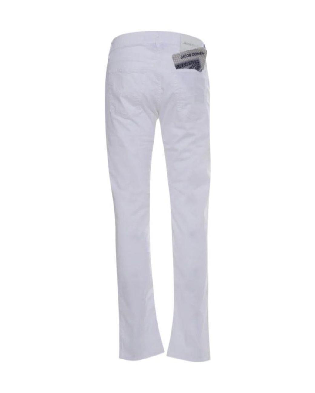 Jacob Cohen Blue Nick Logo Patch Straight-Leg Trousers for men