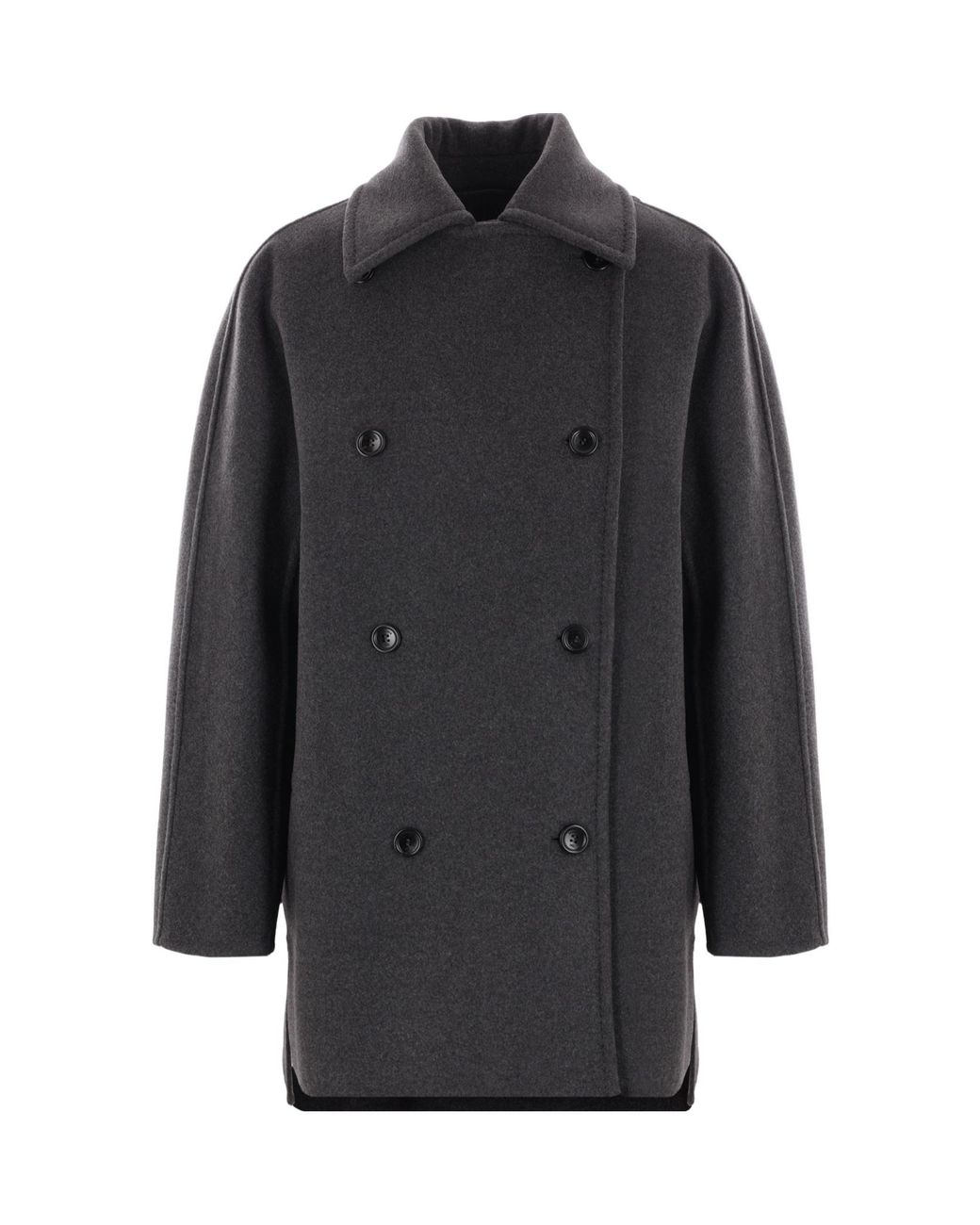 Max Mara Gray Asturie1234 Double-Breasted Coat