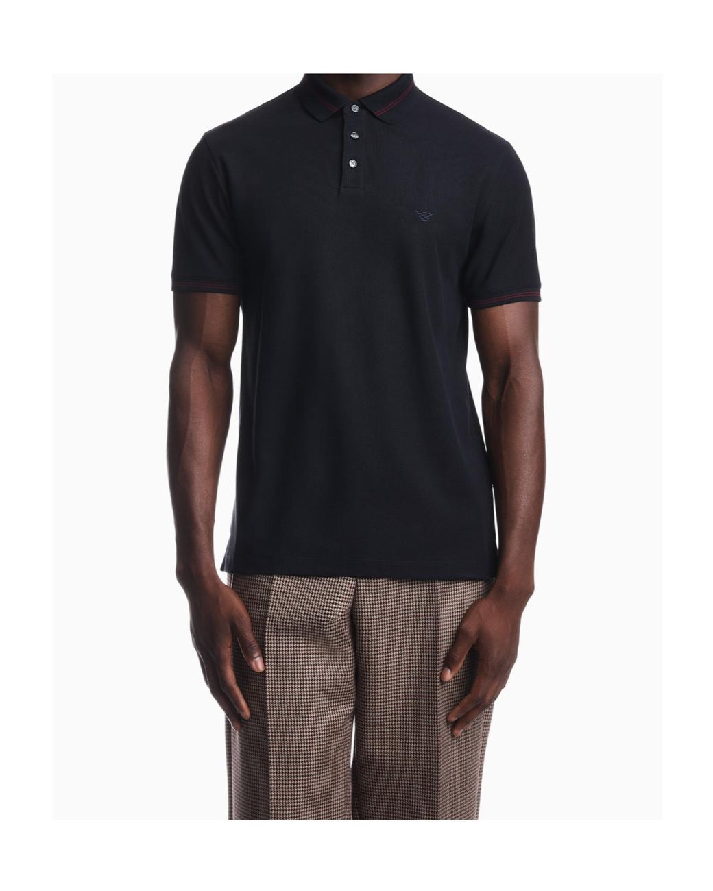 Emporio Armani Blue Short-Sleeved Polo Shirt for men