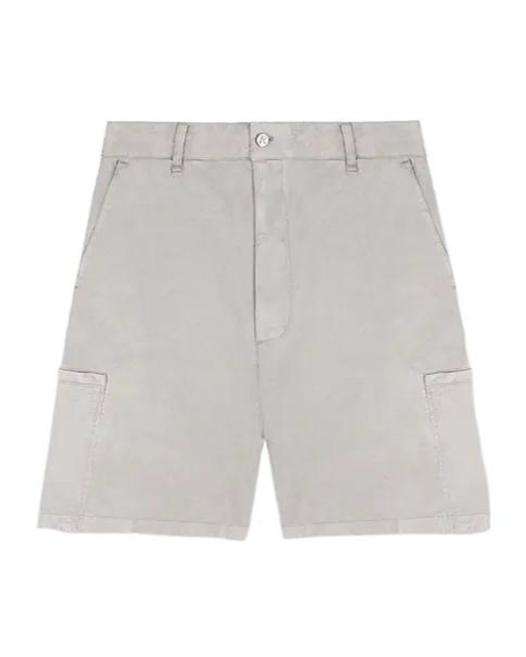 Represent Gray Washed Taupe Cargo Shorts for men