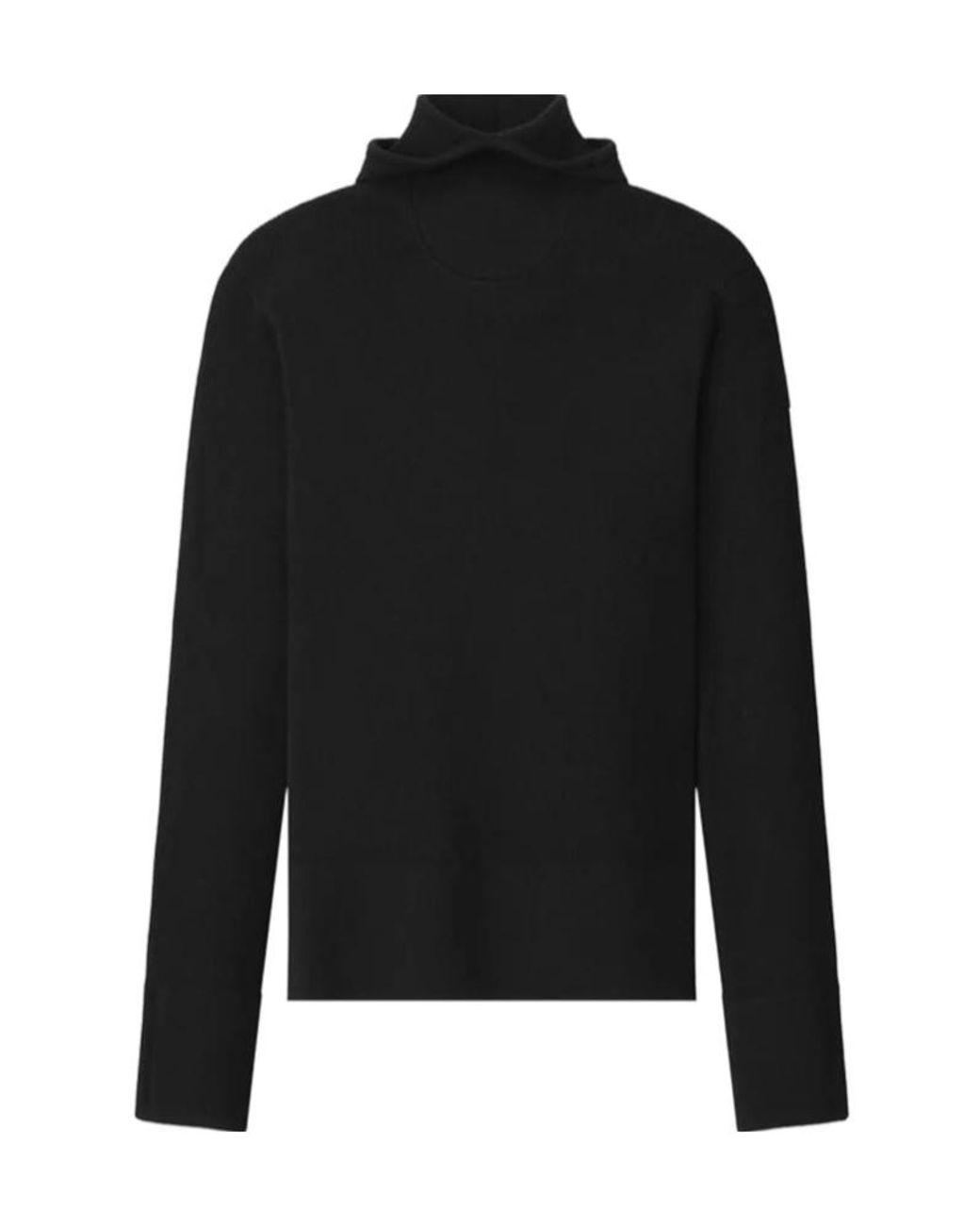 Fear Of God Black Long Sleeved Hooded Jumper