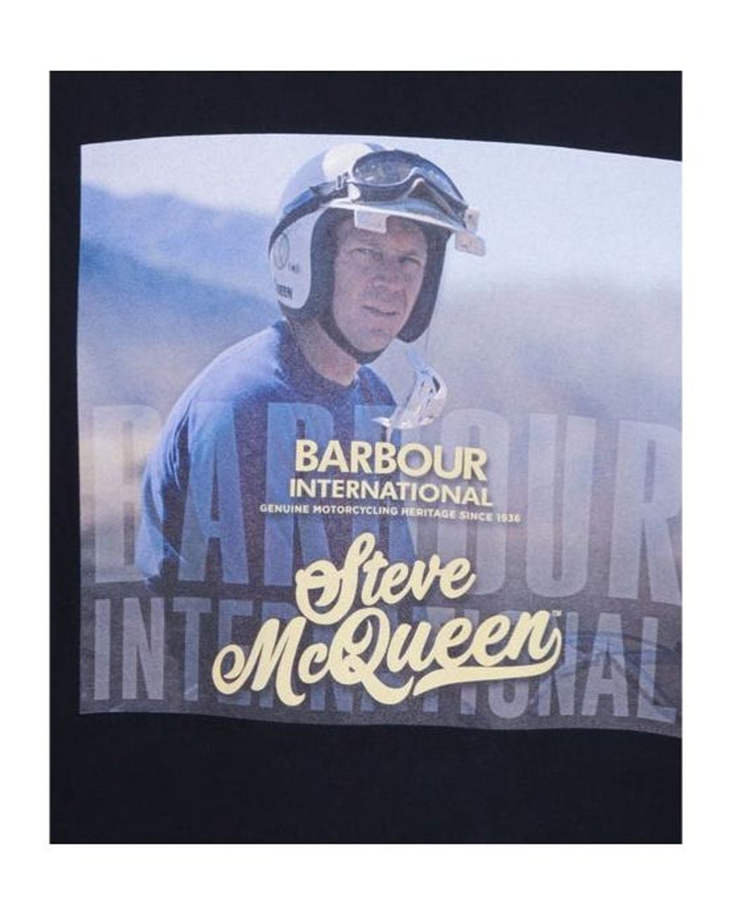 Barbour Blue Photographic-Print T-Shirt for men