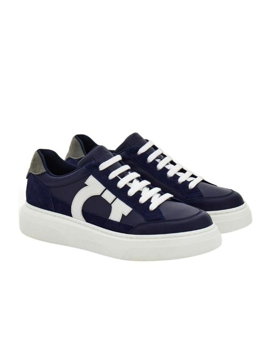 Ferragamo Blue Apos;S Cassina Gancio Low-Top Sneakers for men