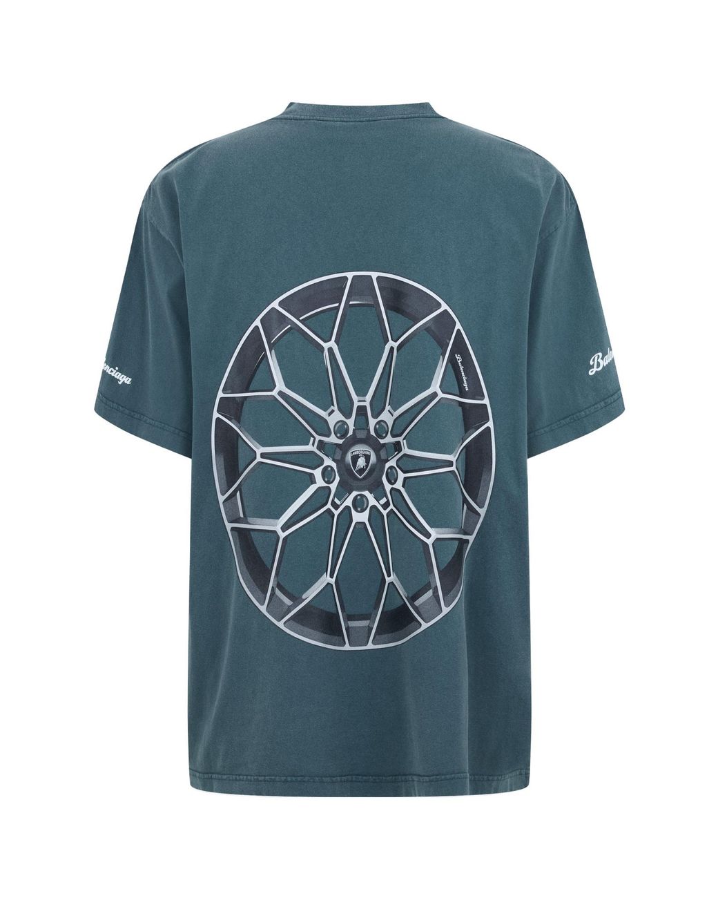 Balenciaga Green Loose T-Shirt for men