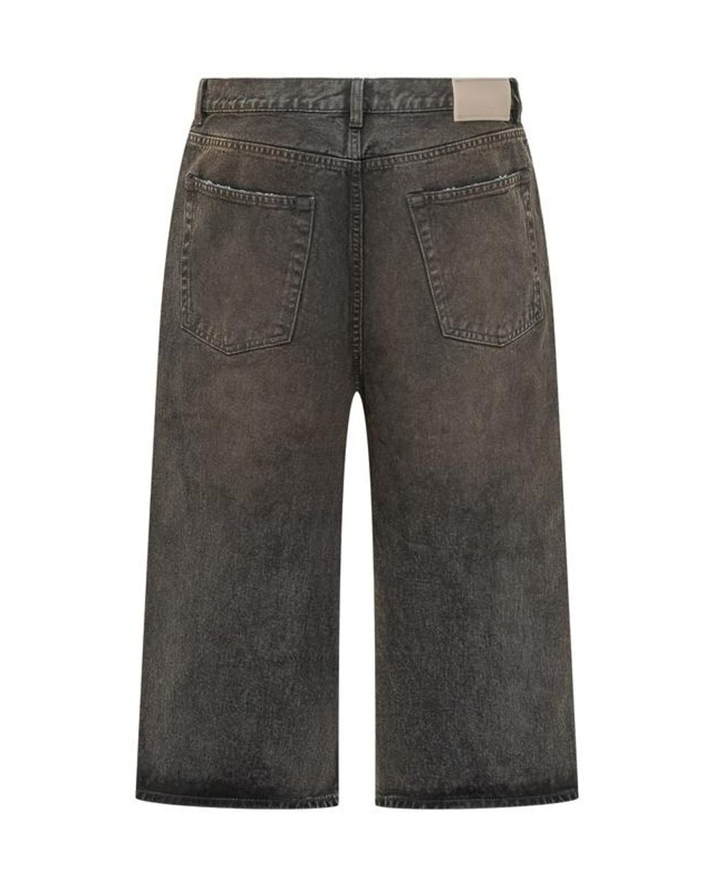 Our Legacy Gray Capri Cut Denim Bermuda Jeans for men
