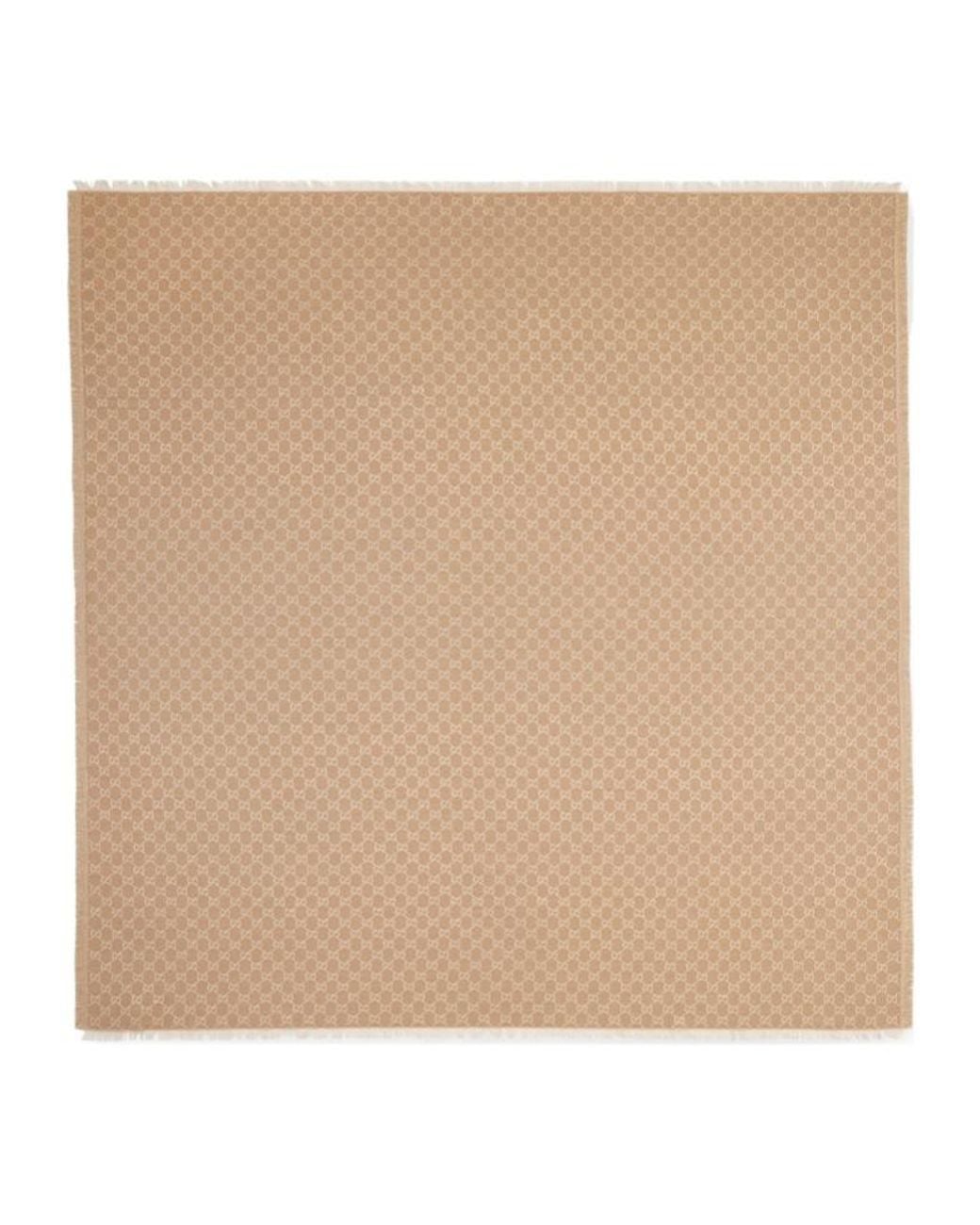 Gucci Natural Gg Printed Shawl