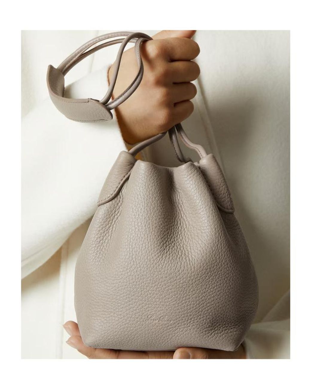 Loro Piana Gray Micro Bale Softy Bag
