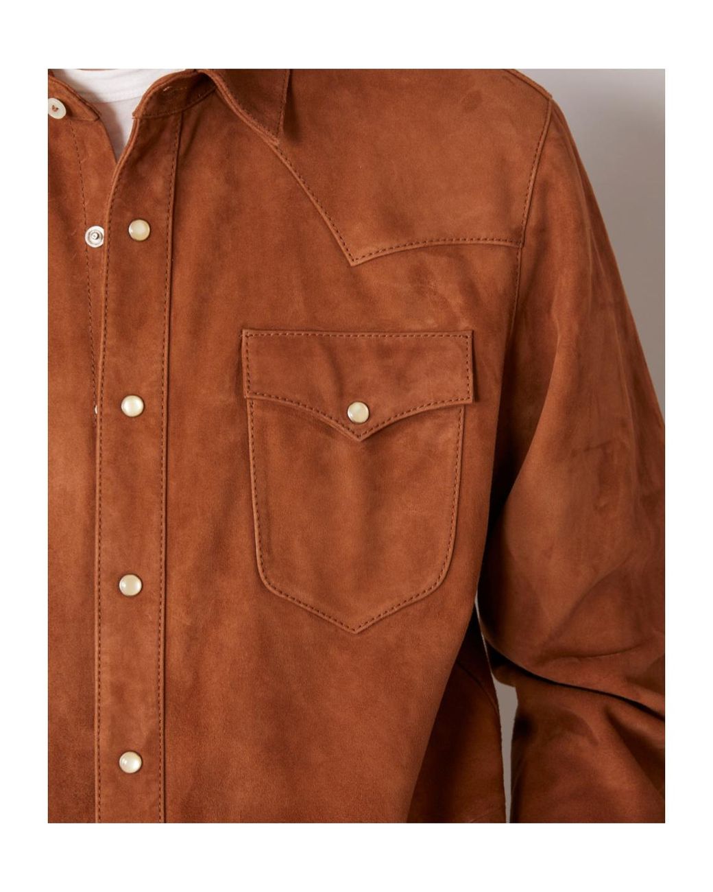 Officine Generale Orange Overshirt Marshell for men