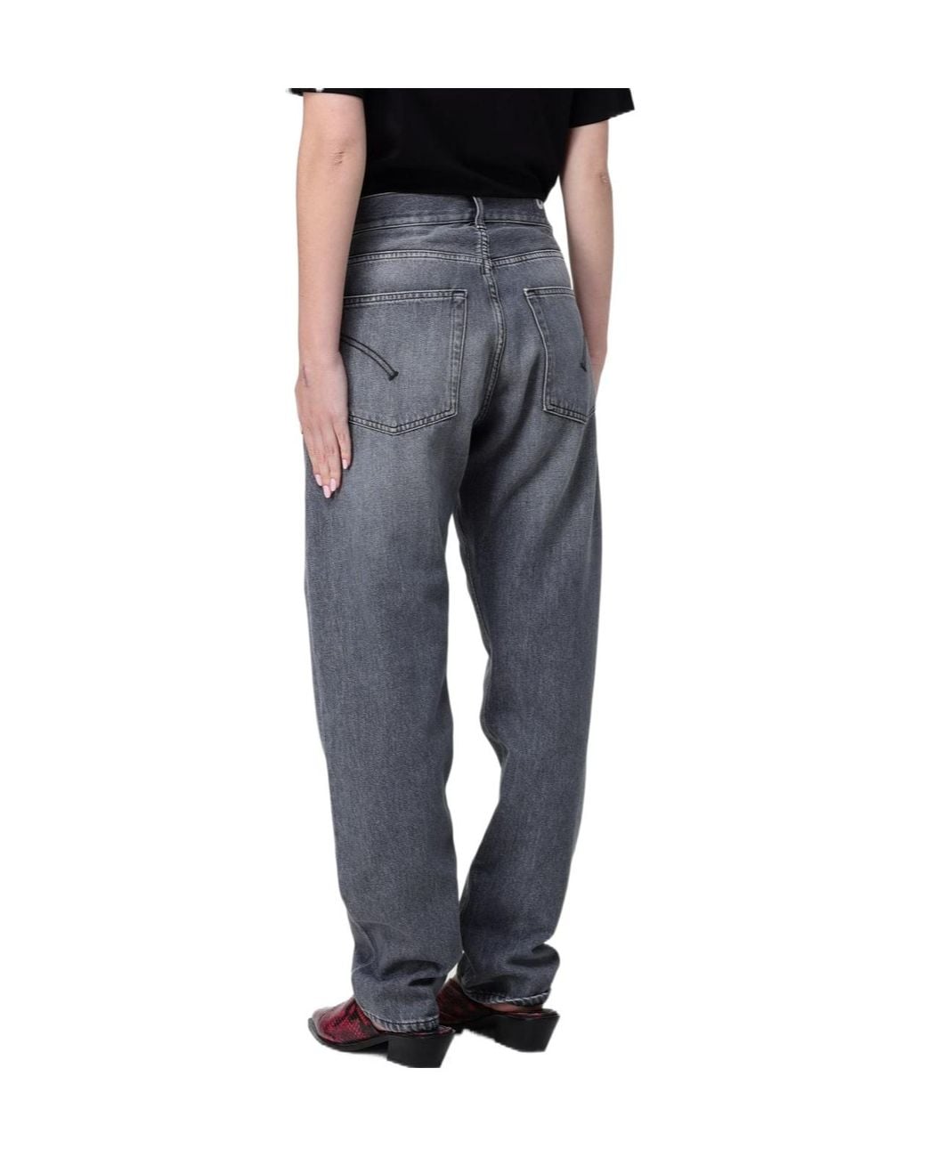 Dondup Gray Belt Loop Jeans