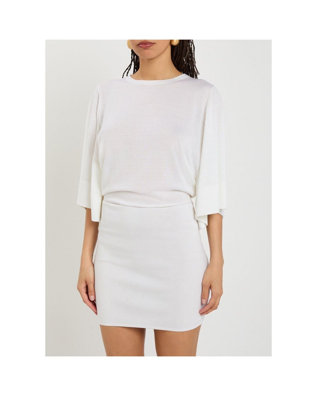 Jacquemus White Silk Dress