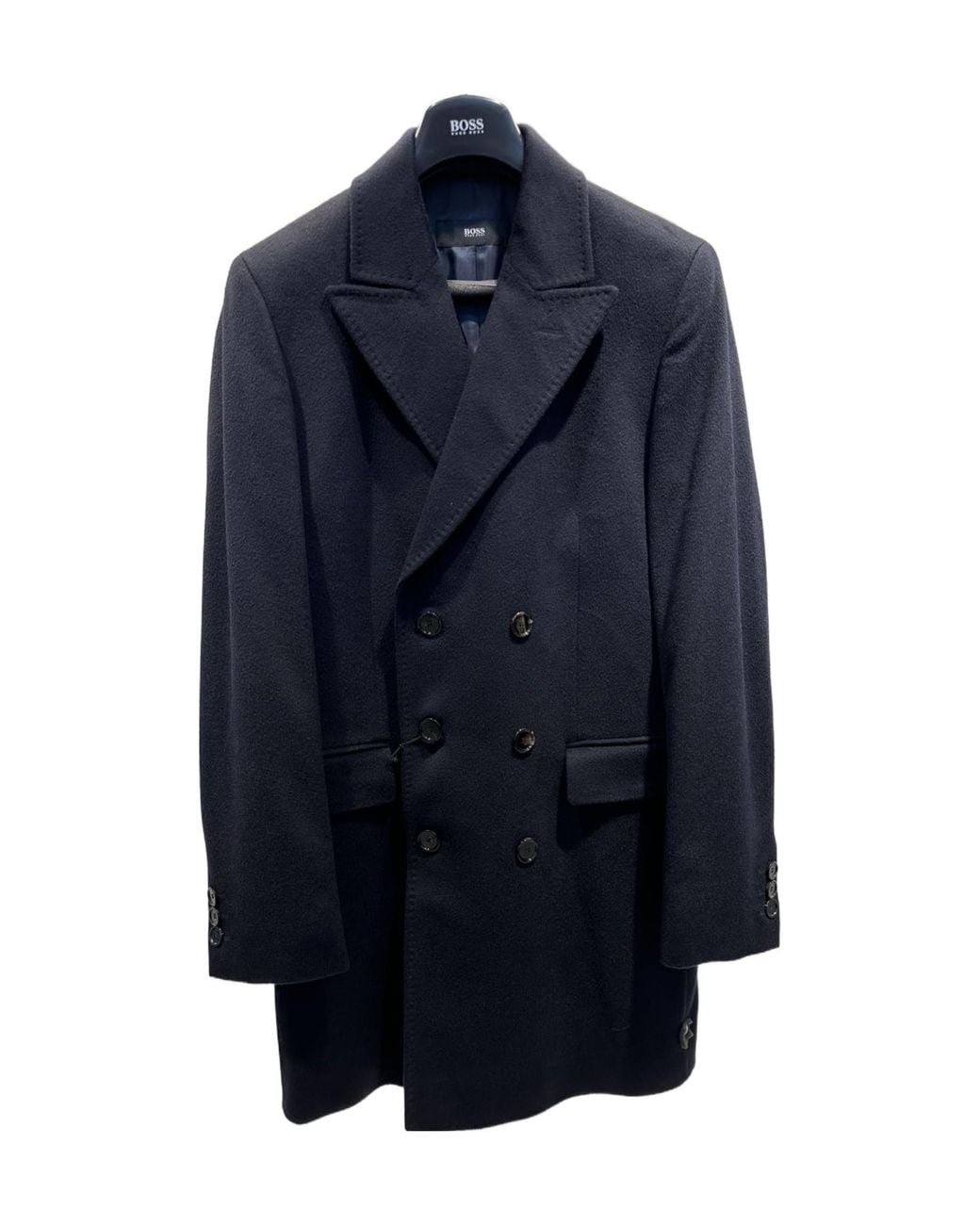 Boss Blue Long-Sleeved Coat for men