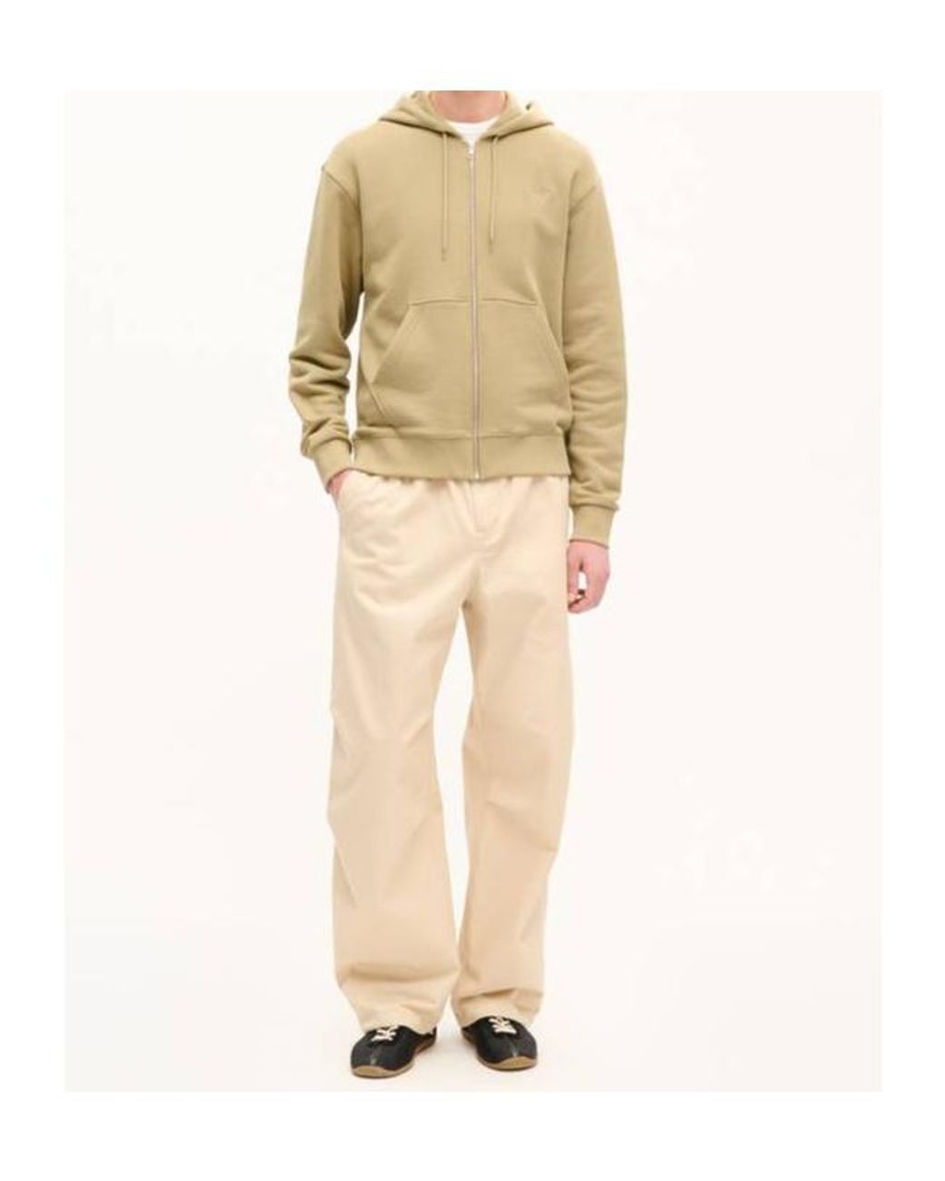 KENZO Green Signature Embroidered Zip-Up Hoodie for men