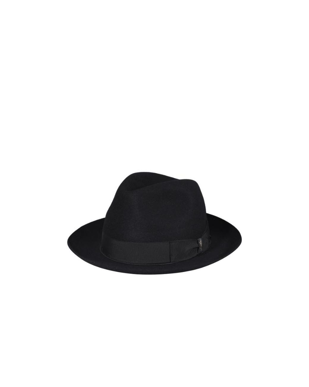 Borsalino Black Felt Fedora for men