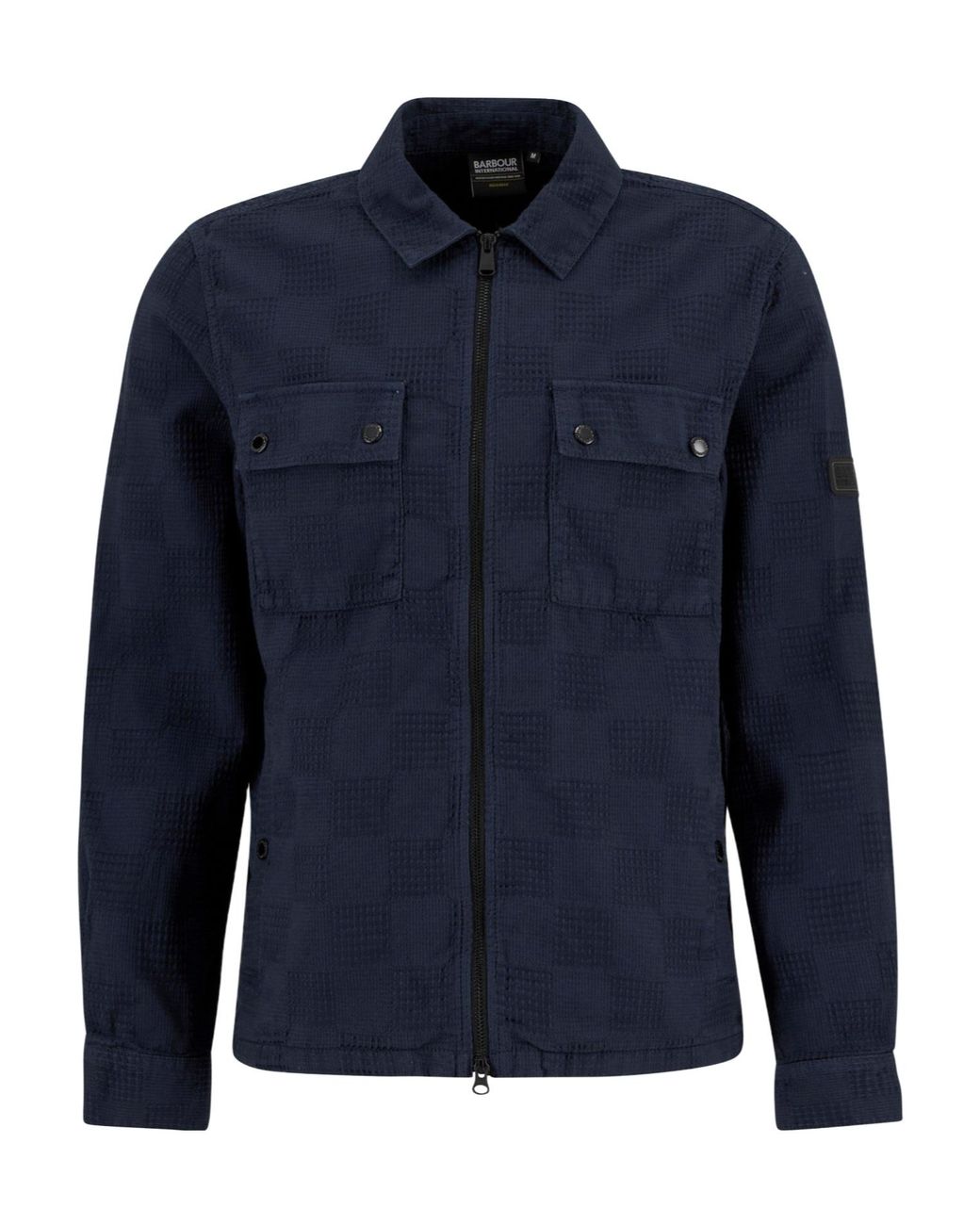 Barbour Blue Zippered Long-Sleeved Casual Jacket for men