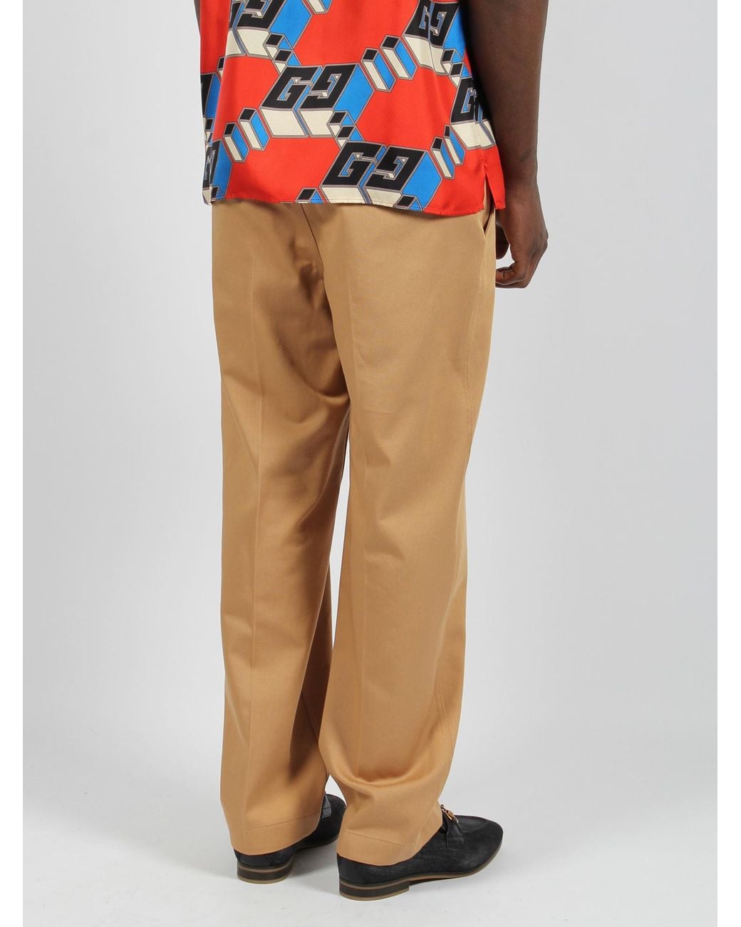 Gucci Natural Straight Leg Tailored Trousers for men