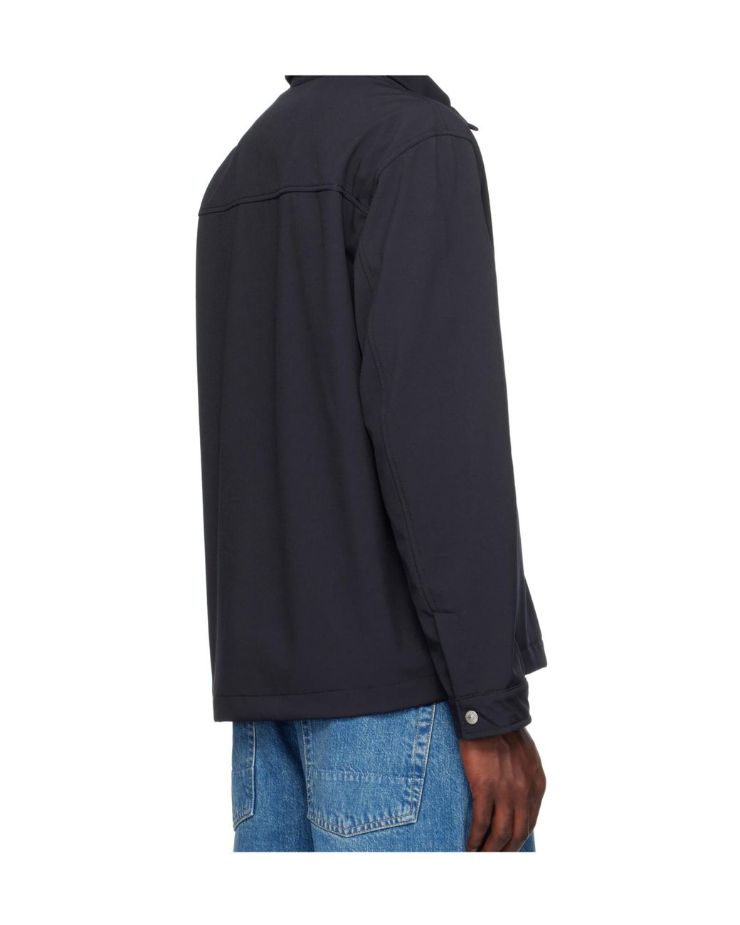Stone Island Blue Compass Patch Zip-Up Jacket for men