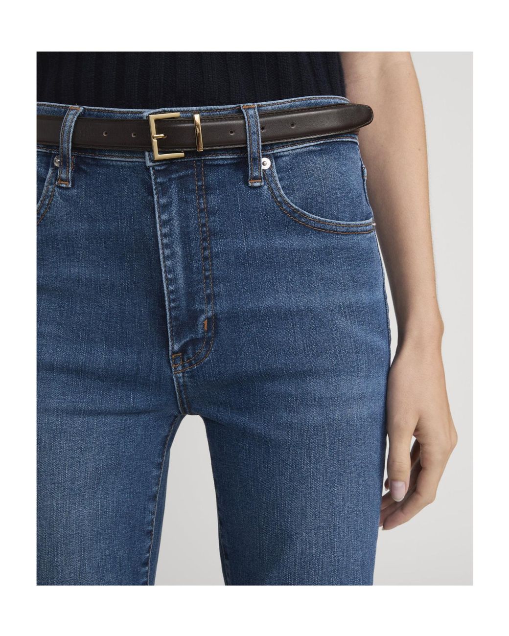 FRAME Blue Foxley Cropped Jeans