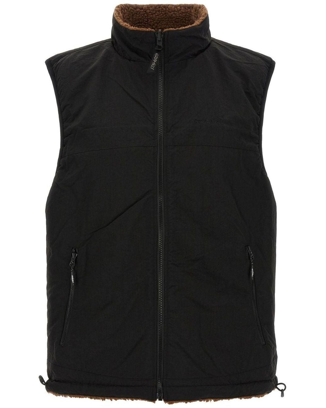 Gramicci Brown Reversible Sherpa Vest Jacket for men