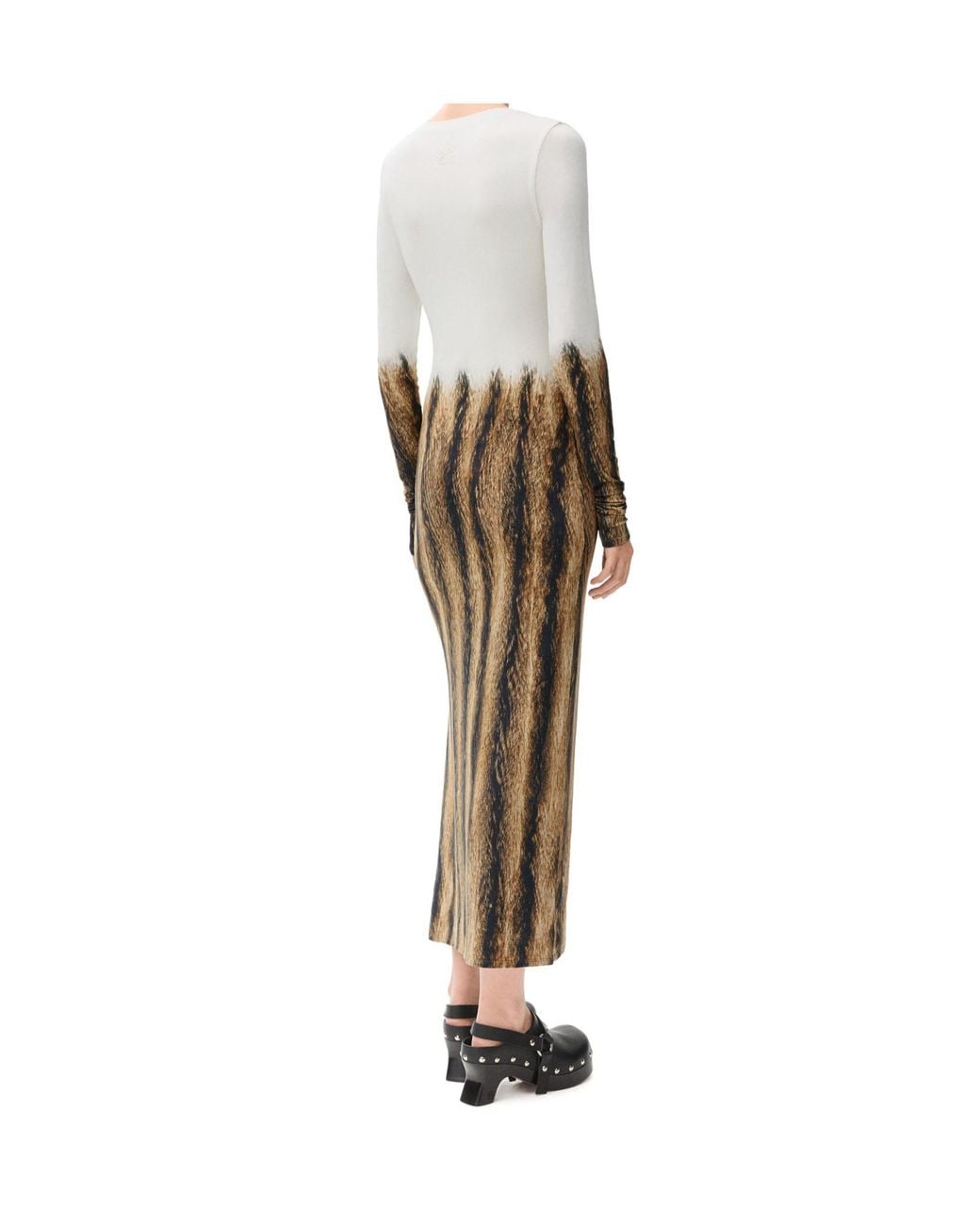 Loewe White Tube Crewneck Dress