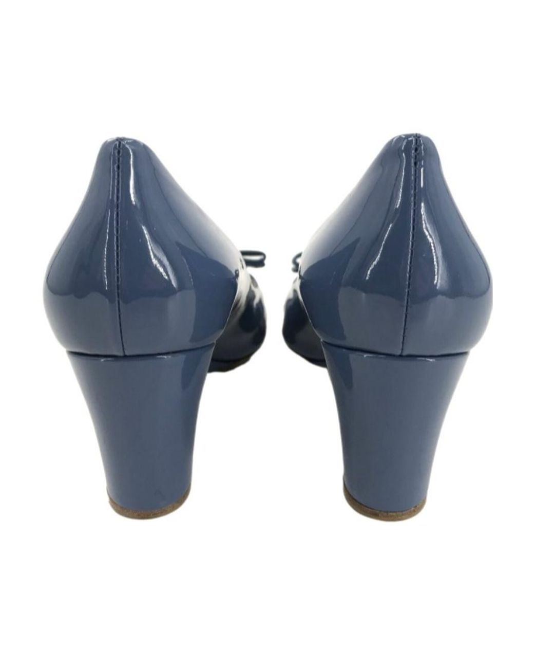 Ferragamo Blue Logo Open-Toed Heels