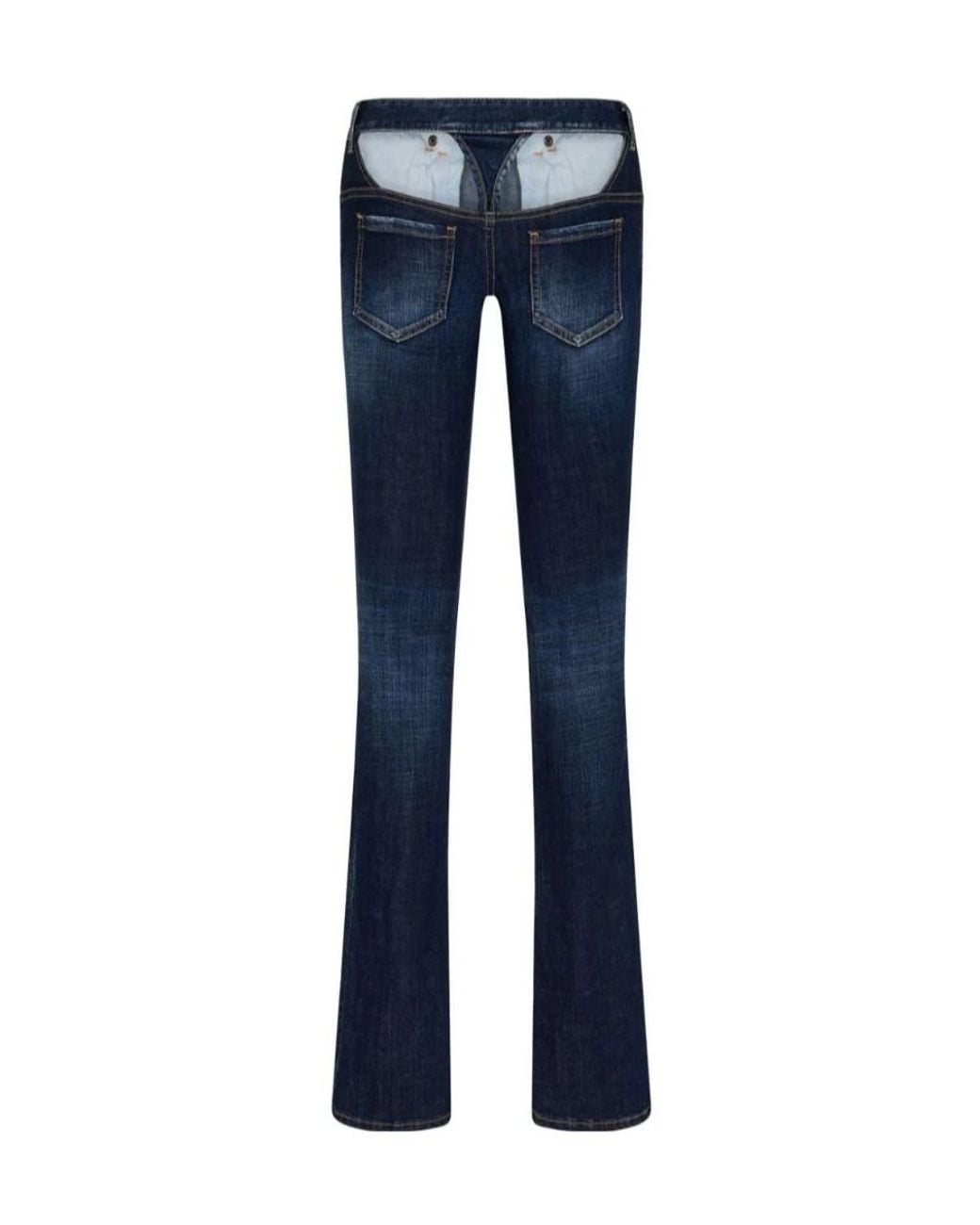 DSquared² Blue Cut-Out Skinny Jeans