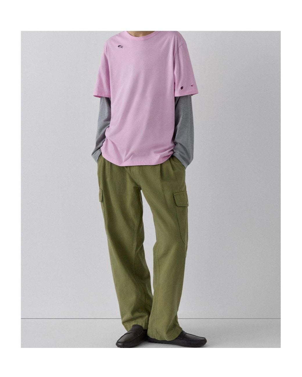 GIMAGUAS Pink Ricardo Layered T-Shirt for men