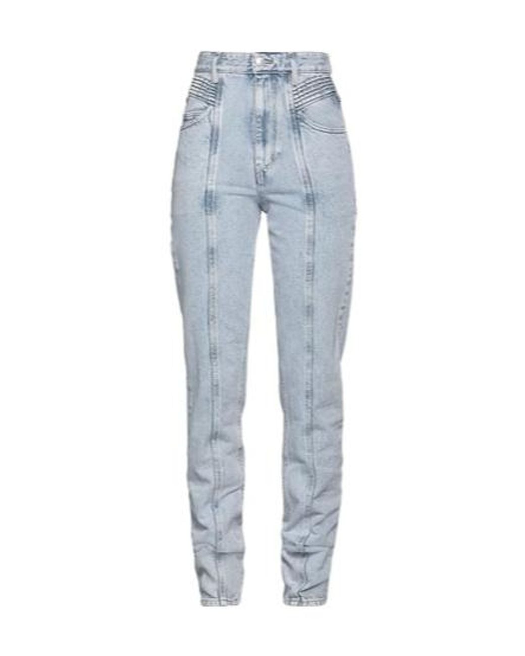 Isabel Marant Blue Straight-Leg Jeans