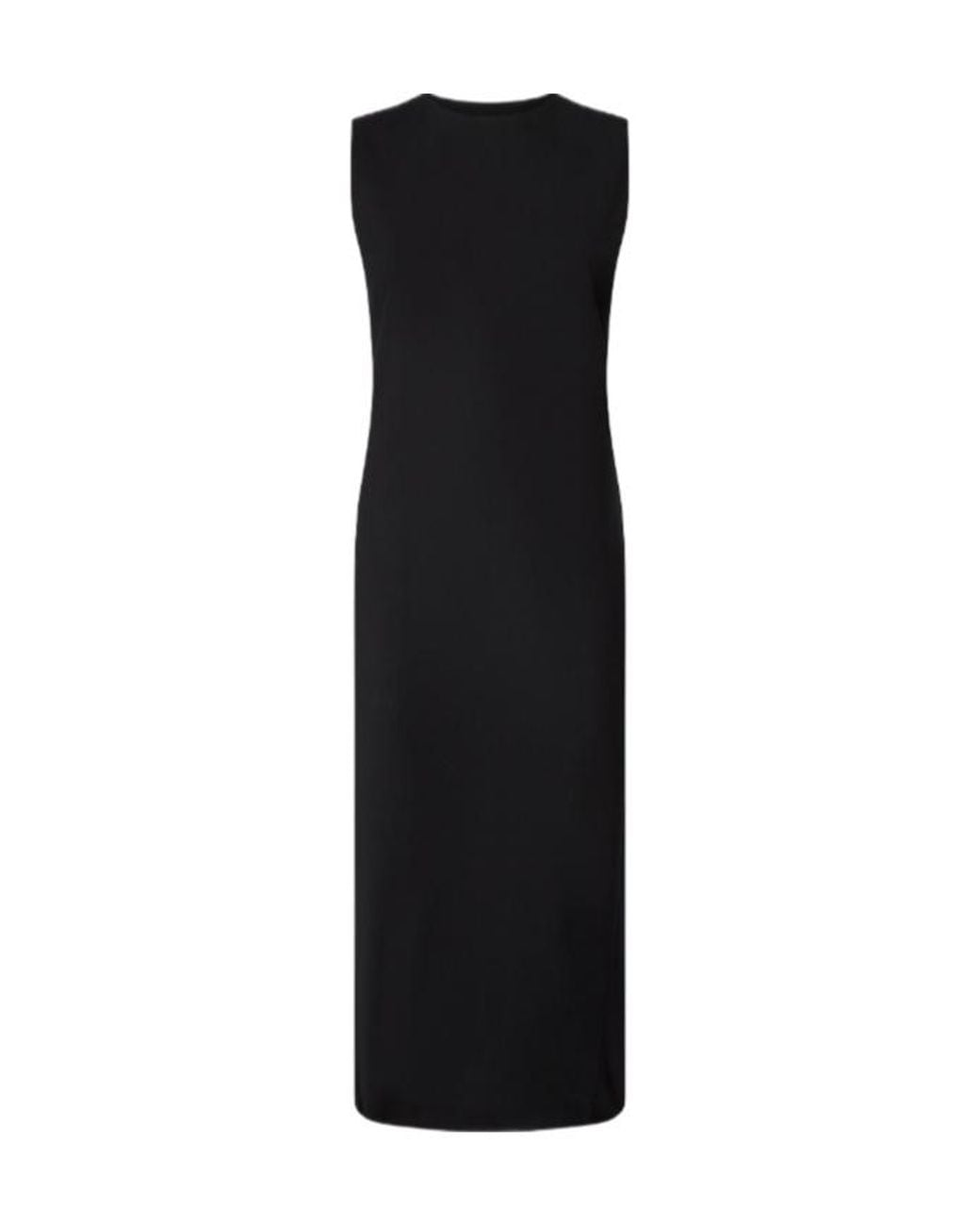 Pinko Black Lace-Up Midi Dress