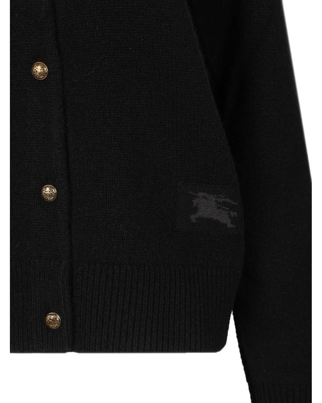 Burberry Black Clara Cashmere Crewneck Cardigan