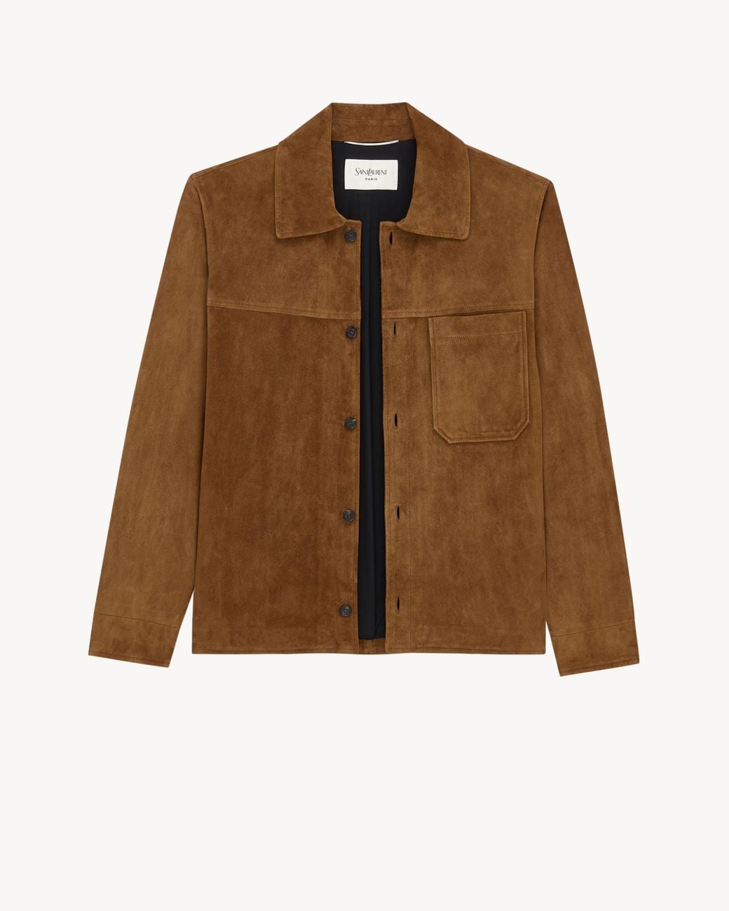 Saint Laurent Brown Button-Up Long-Sleeved Overshirt for men