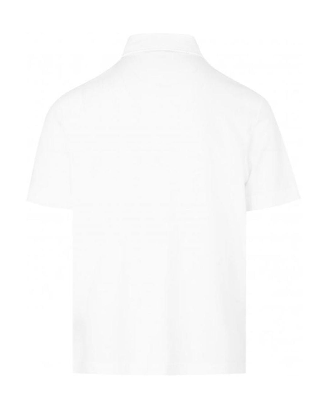 Palm Angels White Sartorial Tape Logo Detailed Polo Shirt for men