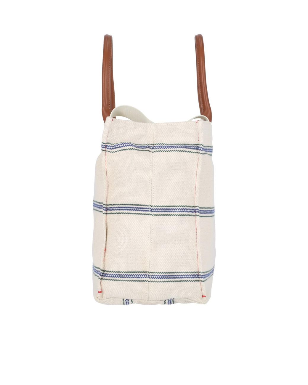 Marni Natural Logo Embroidered Striped Large Tote Bag for men