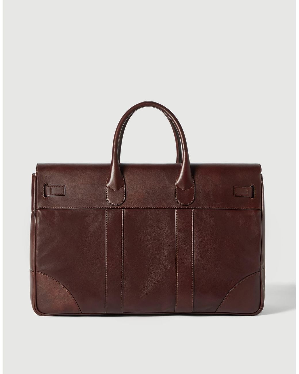 Brunello Cucinelli Brown Calfskin Country Bag for men