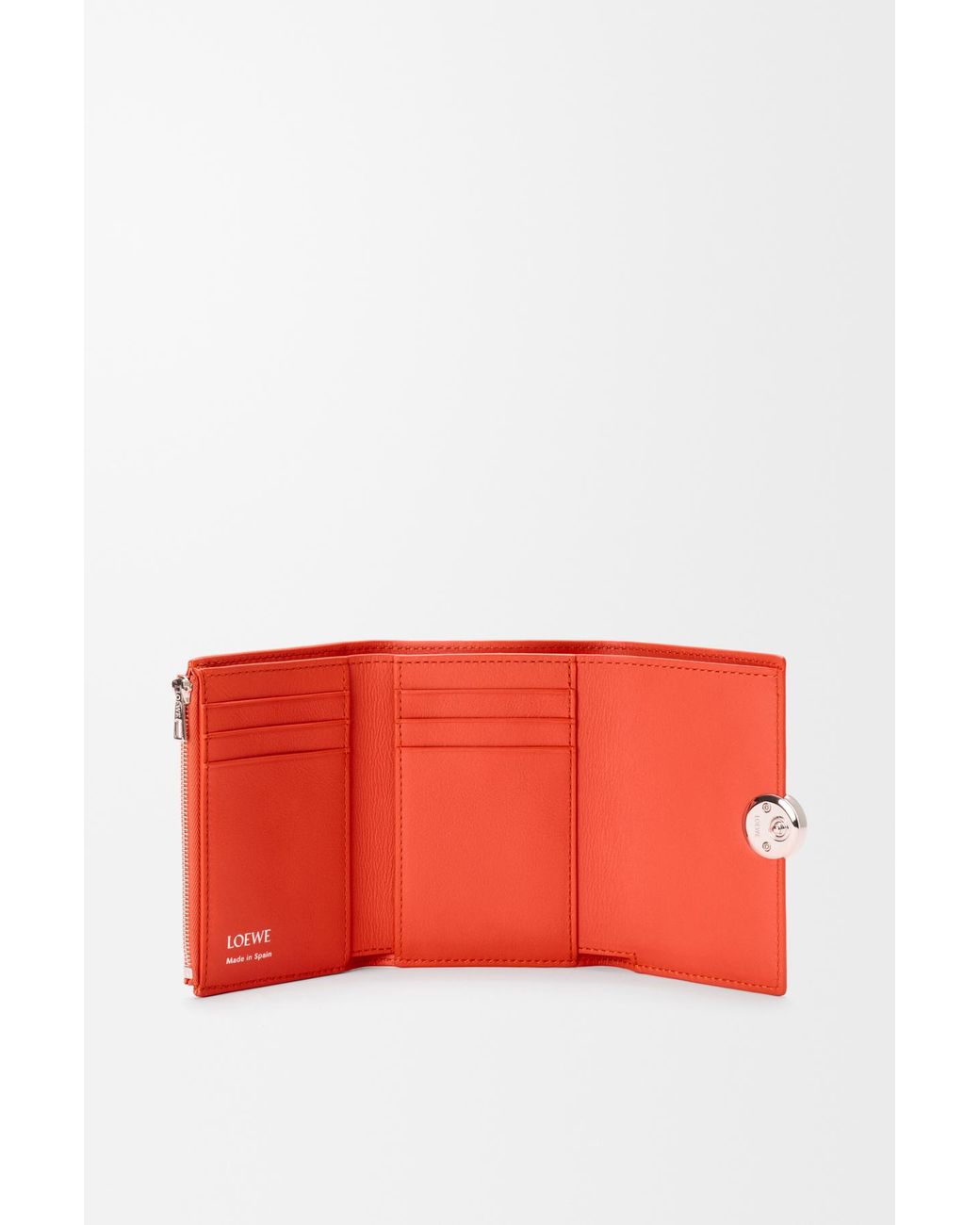 Loewe Red Pebble Small Vertical Wallet