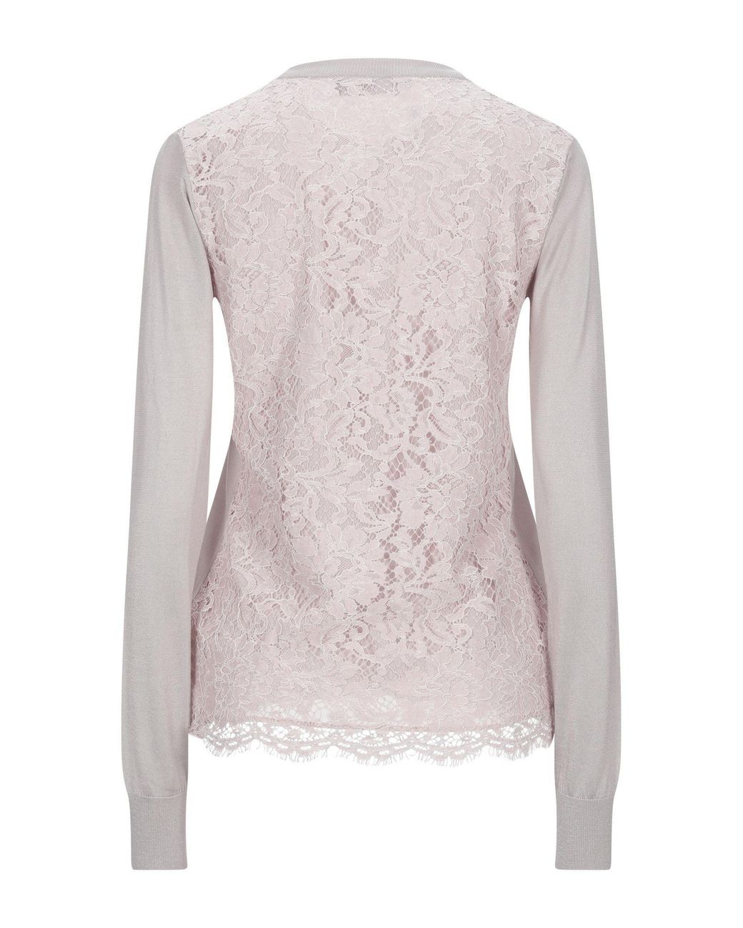Dolce & Gabbana Gray Lace Knit Cardigan