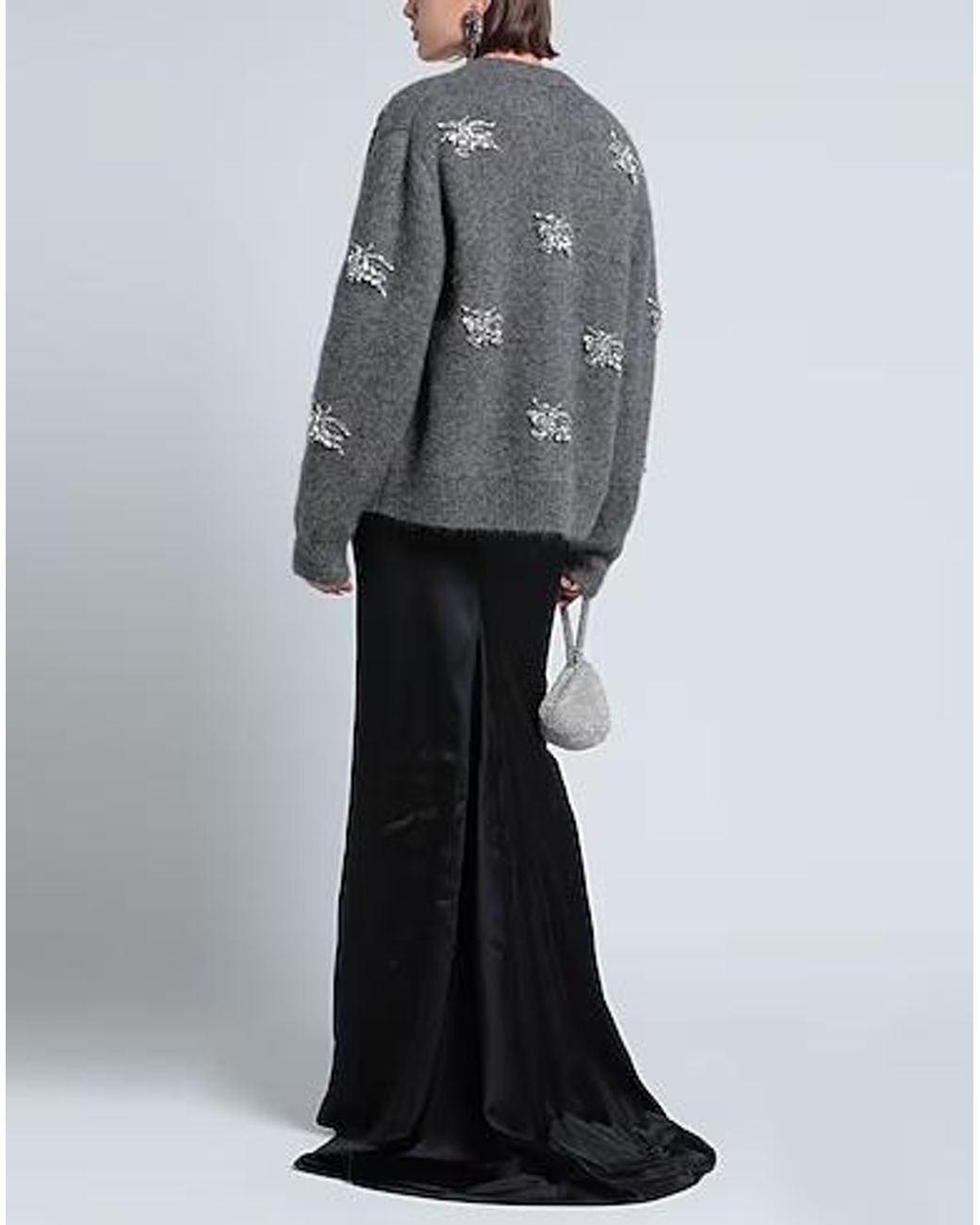 Balenciaga Blue Casual Satin Skirt