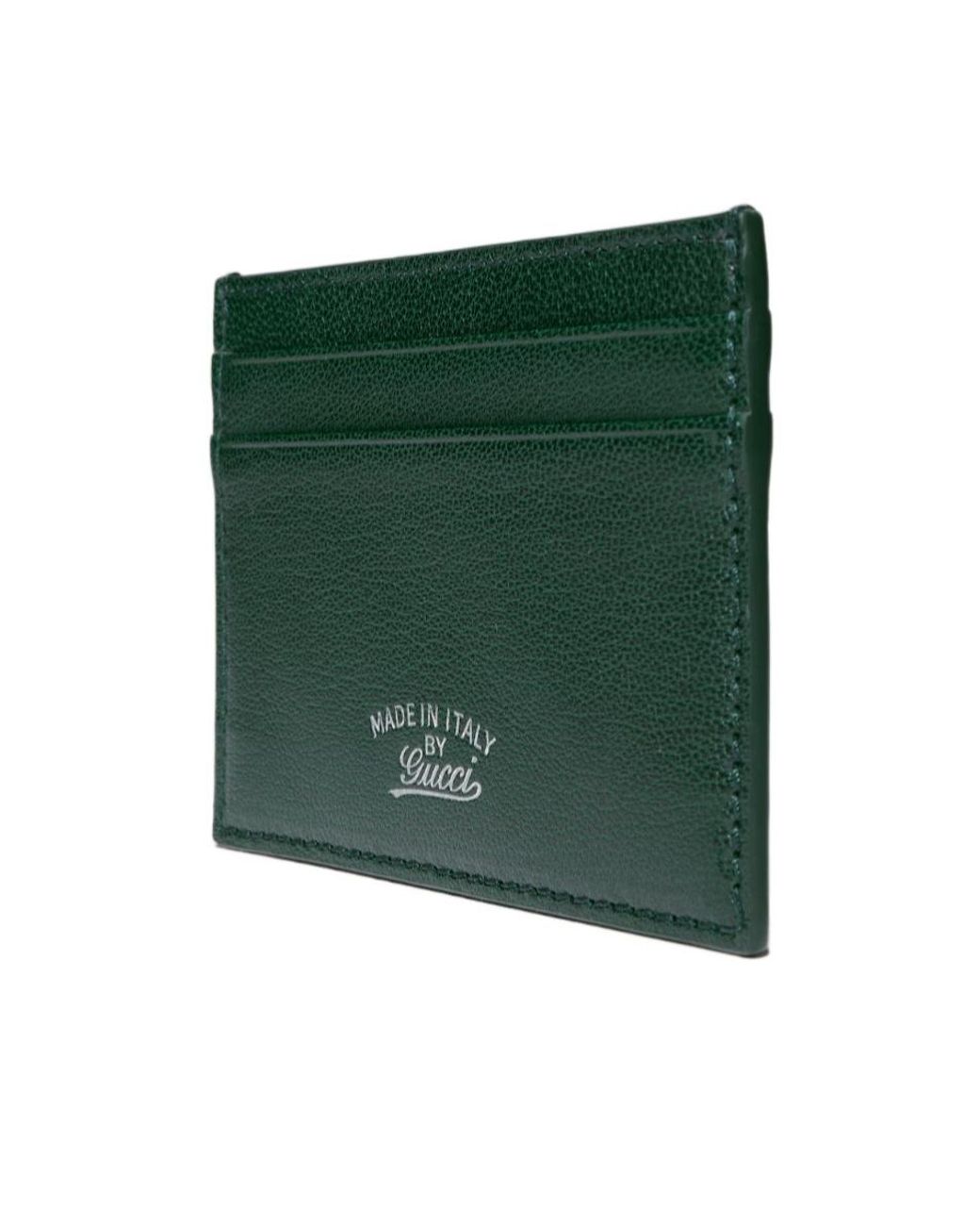 Gucci Green Lira Card Case for men